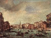 The Grand Canal, Looking toward the Rialto Bridge sg GUARDI, Francesco